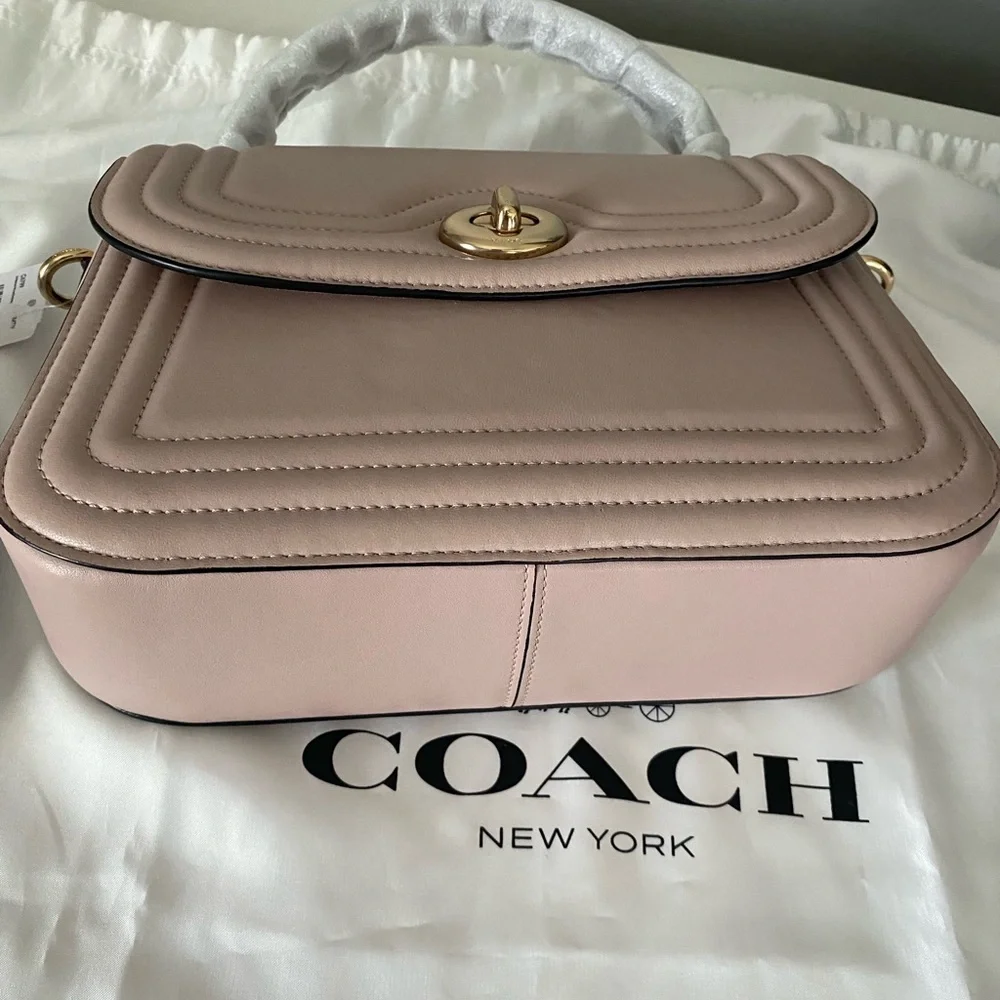 Coach Marlie Top Handle Satchel In Colorblock With Border Quilting - Picture 11 of 11